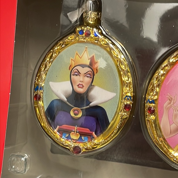 Hallmark Disney Blown Glass Snow White & Evil Queen Christmas Tree Ornaments - Picture 2 of 6